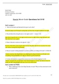 Hamlet Acts 3-5 University of South Florida - ENC 1102 ALL ANSWERS 100% CORRECT AND HIGHLIGHTED IN YELLOW