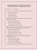 NUR 221 Applied Pathophysiology A Conceptual Approach to the Mechanisms of Disease 3rd Edition Braun Test Bank