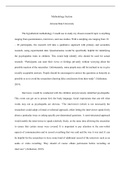 Methodology  Section.docx    Methodology Section Arizona State University   The hypothetical methodology I would use to study my chosen research topic is anything ranging from questionnaires, interviews, and case studies. With a sampling size ranging from