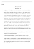 Marketing  201    Assignment  3.docx  Mkt 201  Assignment 3  Marketing 201  Am I loyal to any one  brand? That is good  questions. I had  to think that through  thoroughly and ask myself if I was. After a hard thought, I don t believe I m loyal to any one