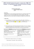 BIBL 104 Old Testament Narrative 1 (answered) / BIBL 104-Summer '21 Studying the Old Testament Narratives Passage: Numbers 21:4-9