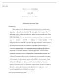 Week  3  Paper.doc    PSYC 498  Senior Seminar in Psychology  PSYC 498  Professional Associations Paper  Professional Associations Paper  Introduction  Many people who work in a professional environment look for a professional association to join and be i