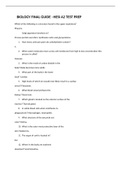 BIOLOGY MCB3023: BIOLOGY FINAL GUIDE –HESI A2 TEST PREP