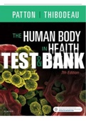 TEST BANK Human Body in Health and Disease 7th Edition Patton. Includes All Chapters 1-25 Questions And Answers in 477 Pages. All Answers Are Correct.