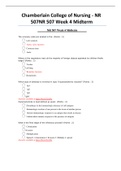 Maternal-Child Nursing (NR 327) Chamberlain College of Nursing - NR 507NR 507 Week 4 Midterm - 507NR 507 Week four Midterm. Midterm Week 4 NR507. Graded A
