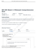 NR 509 Week 3 Midweek Comprehension Quiz (May 2020-v1)