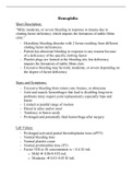 NUR 4455 HEMOPHILIA STUDY GUIDE, Rasmussen College, Verified And Correct Study Guide