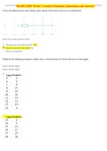 MATH 225N Week 3 Central Tendancy Questions and Answers (COMPLETE)