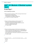 A&P 101 Module 4 Skeletal system TEST.