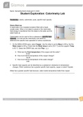 Samantha Norris - Calorimetry Lab Student Answer Sheet All Done. 100%