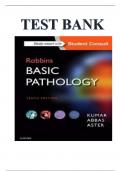 TEST BANK FOR ROBBINS’ BASIC PATHOLOGY 10th EDITION BY KYMAR ABBAS TEST BANK ALL CHAPTERS INCLUDED 2024/2025