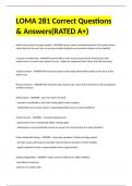 LOMA 281 Correct Questions & Answers(RATED A+)