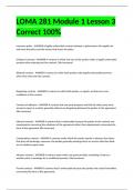 LOMA 281 Module 1 Lesson 3 Correct 100%