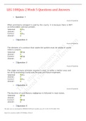 LEG 100 Quiz 2 Week 5 Questions and Answers,100% CORRECT