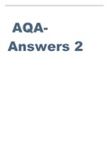 nursing (nur 601)AQA-Answers 2/nursing (nur 601)AQA-Answers 2 Latest  2020/2021  Chamberlain 100% Verified Solution.