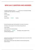 NFHS Unit 5 QUESTION AND ANSWERS   Complete the following sentence. _______is the process of acquiring knowledge or skill through study, experience, or teaching. Intuition Technical ability Learning Tactical ability -       ANSWER           learning    Du