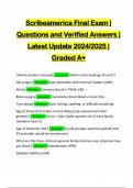 Scribeamerica Final Exam | Questions and Verified Answers | Latest Update 2024/2025 | Graded A+