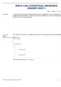 MATH 1281 Statistical Inference |Score 80% |MATH 1281 Statistical Inference