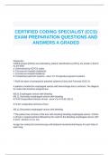 CERTIFIED CODING SPECIALIST (CCS) EXAM PREP QUESTIONS -AHIMA 6TH EDITION