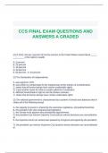 CCS FINAL EXAM QUESTIONS AND ANSWERS A GRADED