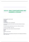 CCS EXAM PREPARATION QUESTIONS AND ANSWERS A GRADED