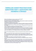 ENROLLED AGENT PRACTICE EXAM QUESTIONS PART 1 QUESTIONS AND ANSWERS A GRADED