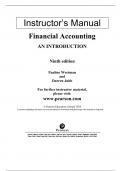 Solution Manual For Financial Accounting, 9th Edition by Pauline Weetman, Darren Jubb Chapter 1-15 With Annual Report