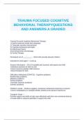 TRAUMA FOCUSED COGNITIVE BEHAVIORAL THERAPYQUESTIONS AND ANSWERS A GRADED