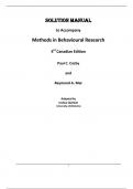 Solution Manual For Methods In Behavioural Research 4th Canadian Edition By Paul C. Cozby, Raymond A. Mar, Scott Bates Chapter 1-15