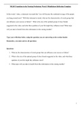 NR103 Transition to the Nursing Profession: Week 5 Mindfulness Reflection Template