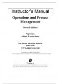 Solution Manual for Operations and Process Management, 7th Edition by Nigel Slack, Alistair Brandon-Jones, Nicola Burgess