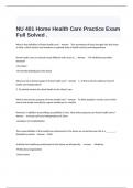  NU 401 Home Health Care Practice Exam Full Solved .