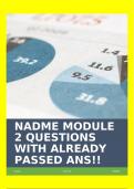 NADME MODULE 2 QUESTIONS WITH ALREADY PASSED ANS!!