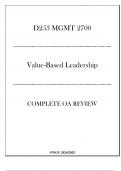 (WGU D253) MGMT 2700 Value Based Leadership - Complete OA Review 20242025.