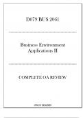 (WGU D079) BUS 2061 Business Environment Applications II - Complete OA Review 20242025