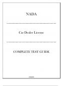 NADA - Car Dealer License - Complete Test Guide 2024