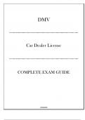 DMV - Car Dealer License - Complete Exam Guide 2024