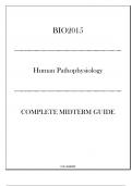 (SU) BIO2015 Human Pathophysiology - Complete Midterm Guide 20242025.