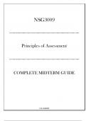 (SU) NSG3009 Principles of Assessment - Complete Midterm Guide 20242025.