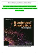 TEST BANK For Business Analytics: Data Analysis & Decision Making, 8th Edition by (S. Christian Albright, 2024) Verified Chapters 1 - 19, Complete Newest Version