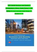 Test bank for business and society stakeholders ethics public policy 17th edition by anne lawrence Latest Update