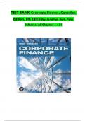 Test Bank for Fundamentals of Corporate Finance, 6th Edition by Jonathan Berk, Peter DeMarzo, Jarrad Harford