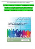 TEST BANK For Public / Community Health and Nursing Practice: Caring for Populations, 3rd Edition, Christine L. Savage, Verified Chapters 1 - 22, Complete Newest Version