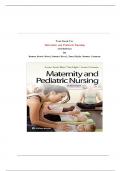 Test Bank For Maternity and Pediatric Nursing 3rd Edition By Susan Scott Ricci, Susan Ricci, Terri Kyle, Susan Carman |All Chapters, Complete Q & A, Latest|