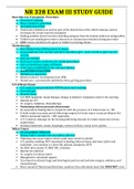 NR 328 - EXAM III STUDY GUIDE.