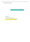 NR 601 Week 7 Reflection / NR601 Week 7 Reflection (NEWEST, 2021) : Chamberlain College of Nursing(Download to score A) 