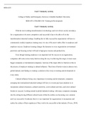 MHR  6551 S3  Training Development.docx (1)   MOS 6551  Unit V Scholarly Activity  College of Safety and Emergency Services, Columbia Southern University  MOS 6551-19M-2B21-S3: Training & Development  Unit V Scholarly Activity  With the never-ending trans