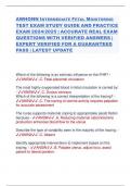 AWHONN INTERMEDIATE FETAL MONITORING TEST EXAM STUDY GUIDE AND PRACTICE EXAM 2024/2025 | ACCURATE REAL EXAM QUESTIONS WITH VERIFIED ANSWERS | EXPERT VERIFIED FOR A GUARANTEED PASS | LATEST UPDATE