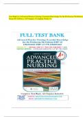 Test Bank for Advanced Practice Nursing Essential Knowledge for the Profession 5th Edition by Susan M. DeNisco, All Chapters Complete Guide A+.