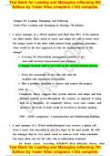 Test Bank for Leading and Managing in Nursing 8th Edition by Yoder Wise (chapters 1-30) complete. 2023 update with Rationales